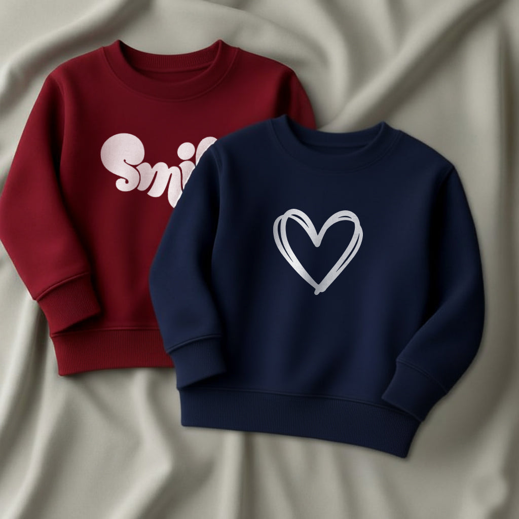 Kids Winter Sweatshirts – Smile & Heart Edition