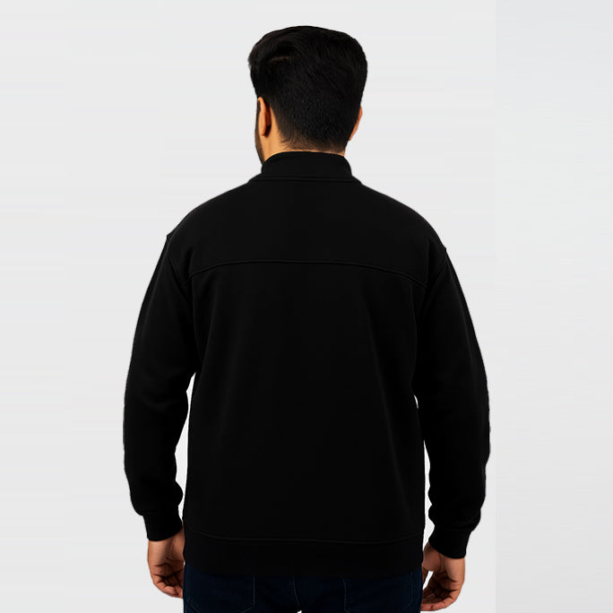 Classic Black Zip-Up Sweatshirt