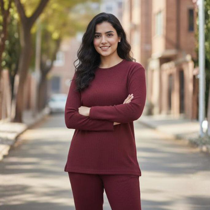 Maroon Comfort Women's Loungewear Set