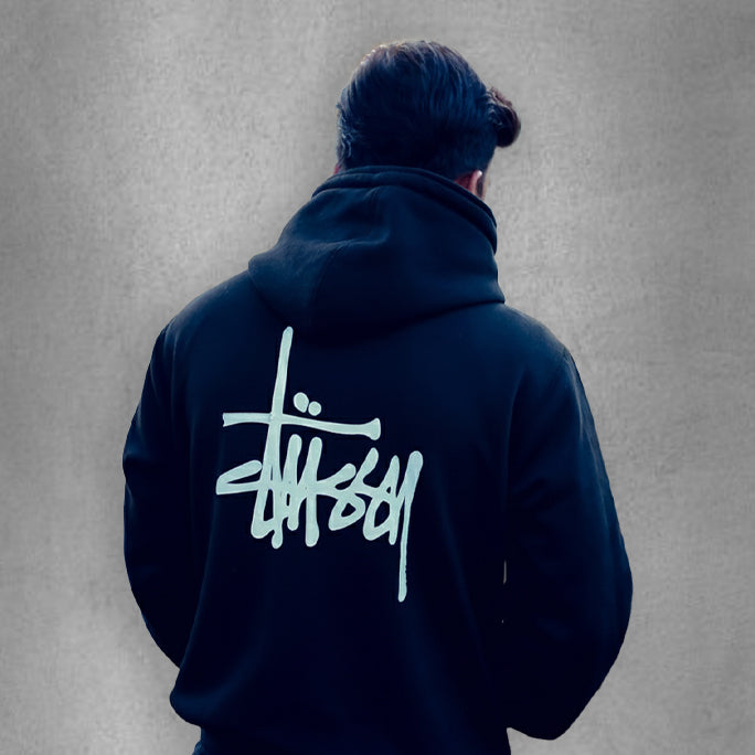 Black Oversized Fleece Hoodie