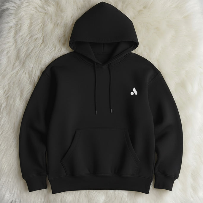 The Essential Jet Black Oversized Comfort Hoodie (Focuses on comfort)